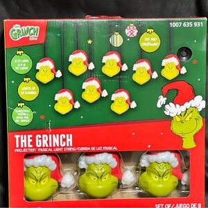 The Grinch Projection Christmas Musical 8 Light String 8 Ft. Long Indoor.